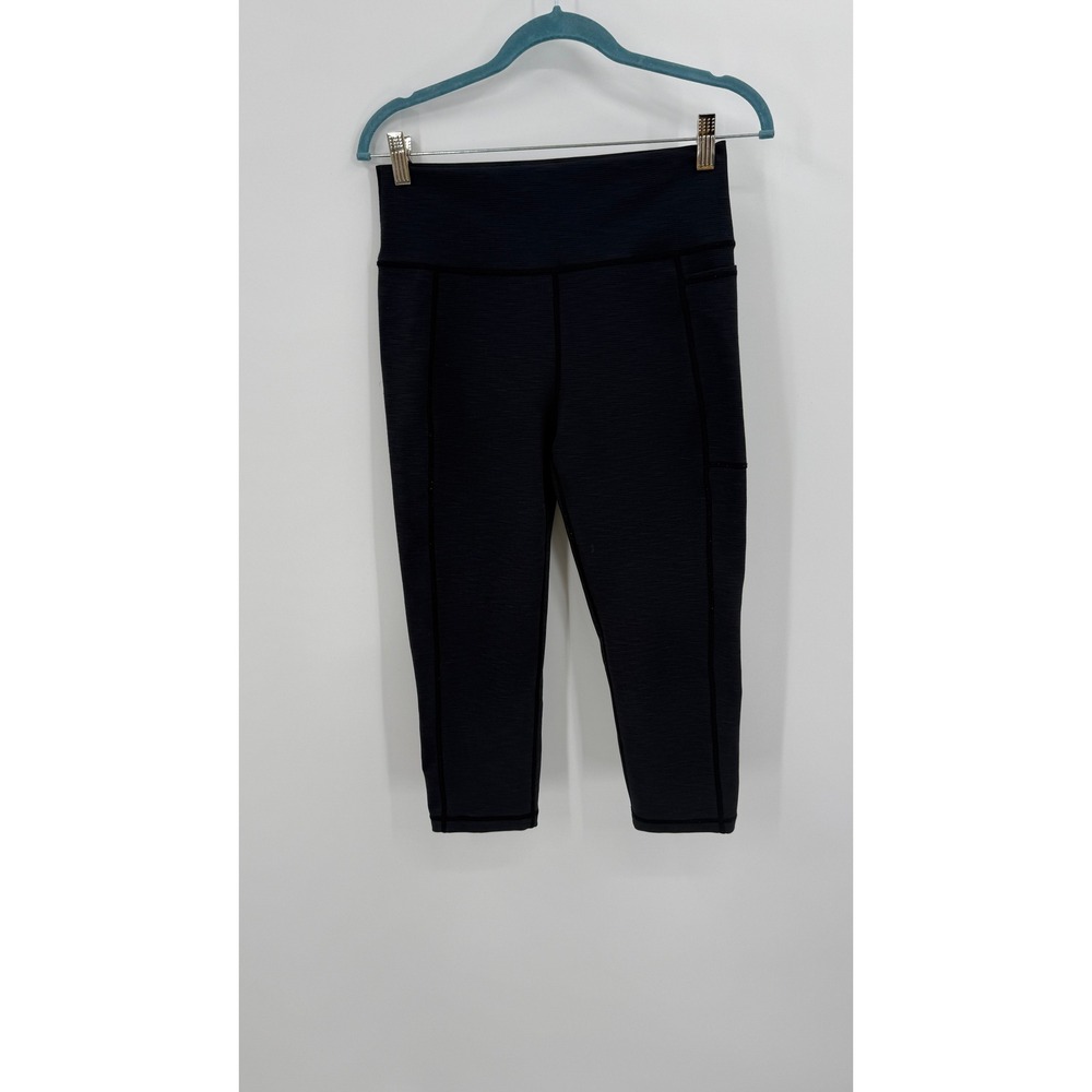 Sweaty Betty Super Sculpt Crop Leggings charcoal grey High Waist Size L 20in
